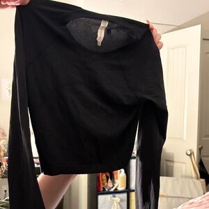 lululemon athletica Black Long-Sleeve Swiftly Cropped